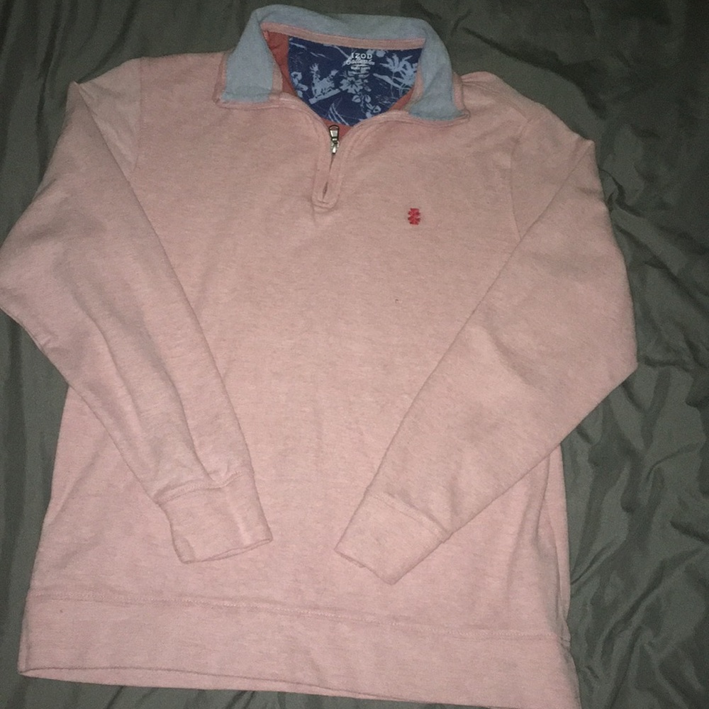Izod zip up collard sweat shirt
